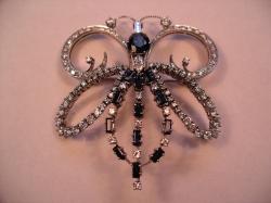 Sapphire and diamond butterfly brooch