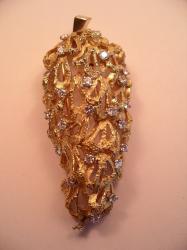 Diamond Tree Brooch